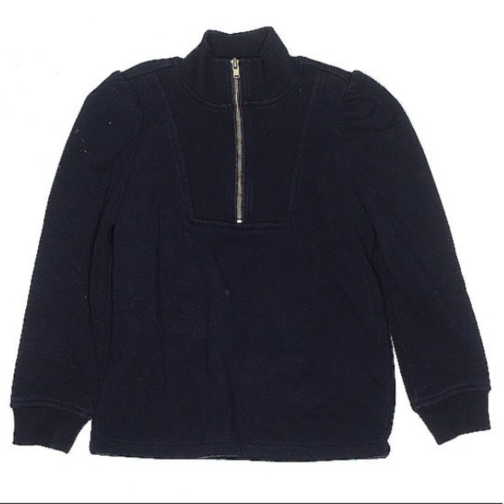 Girls Janie and Jack Navy Zip up Sweater Size 5